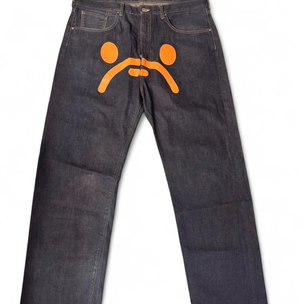 Bape Men's Navy and Blue Jeans